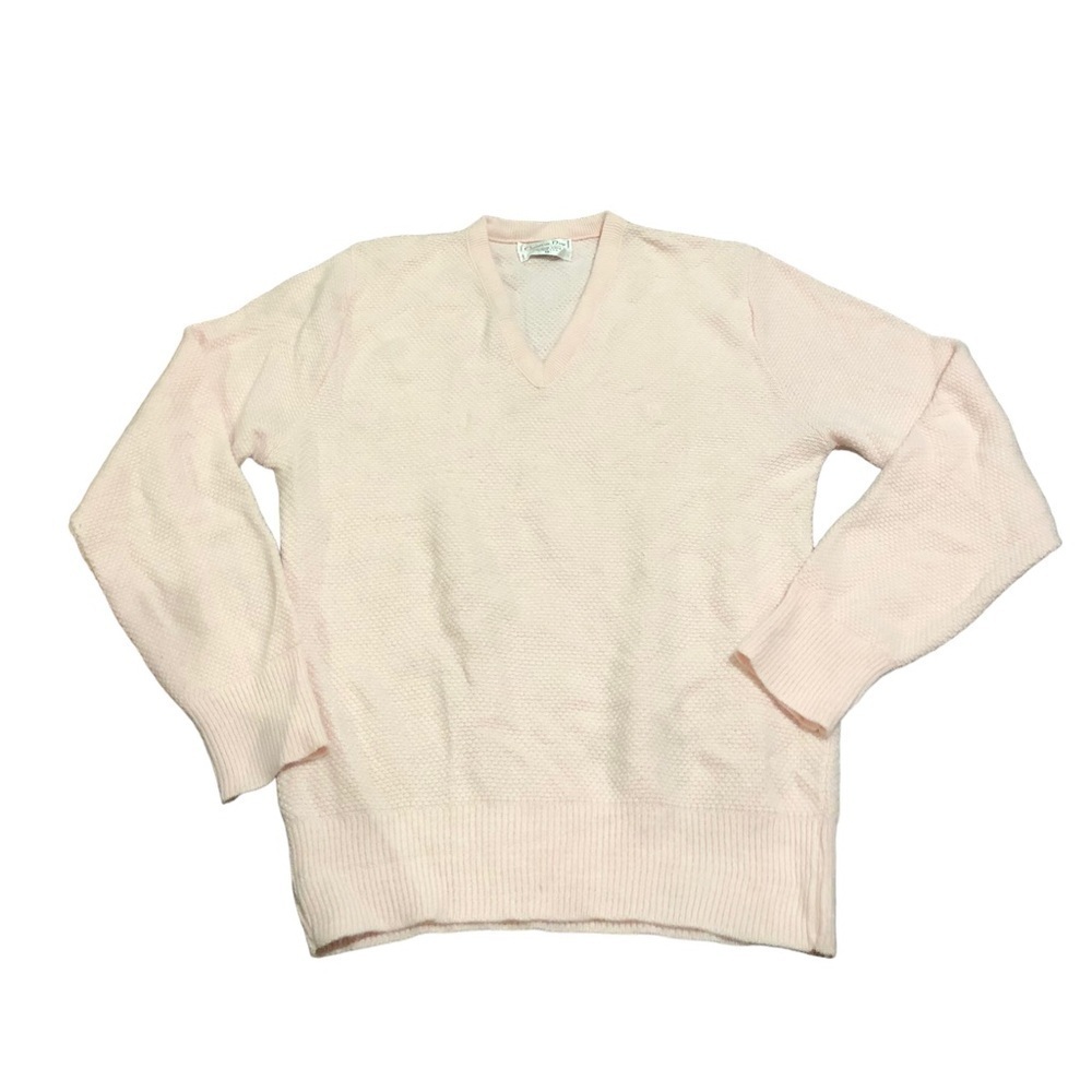 Christian Dior vintage Light pink sweater orlon acrylic